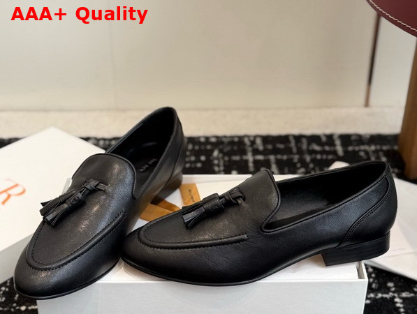 The Row Caden Loafer Black Softly Grained Calfskin Leather Replica