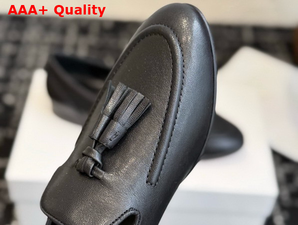 The Row Caden Loafer Black Softly Grained Calfskin Leather Replica