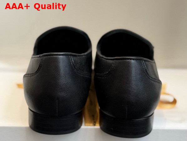 The Row Caden Loafer Black Softly Grained Calfskin Leather Replica