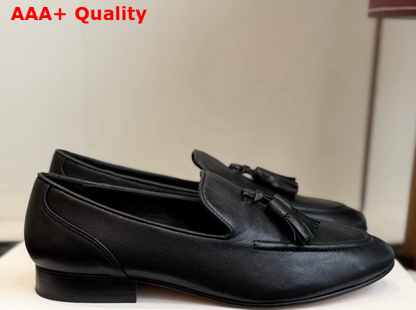 The Row Caden Loafer Black Softly Grained Calfskin Leather Replica