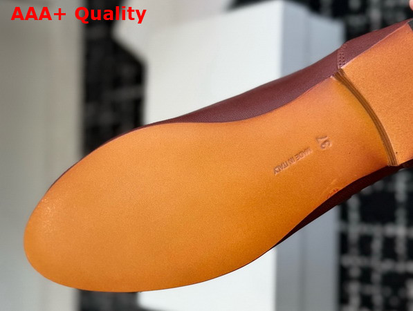 The Row Caden Loafer Chestnut Softly Grained Calfskin Leather Replica