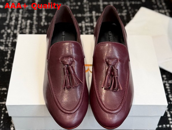 The Row Caden Loafer Deep Brown Softly Grained Calfskin Leather Replica