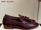 The Row Caden Loafer Deep Brown Softly Grained Calfskin Leather Replica