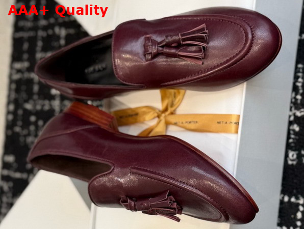The Row Caden Loafer Deep Brown Softly Grained Calfskin Leather Replica
