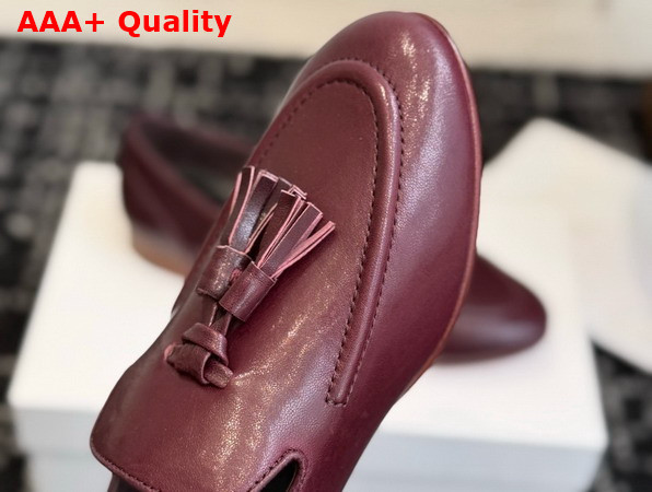 The Row Caden Loafer Deep Brown Softly Grained Calfskin Leather Replica