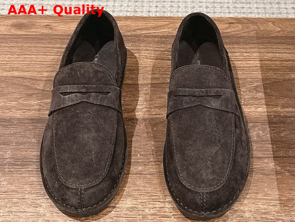 The Row Cary Loafer in Brown Suede Replica