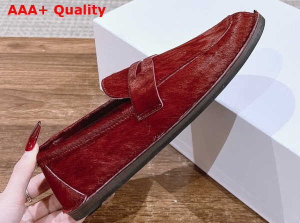 The Row Cary Loafer in Pony Wine Replica