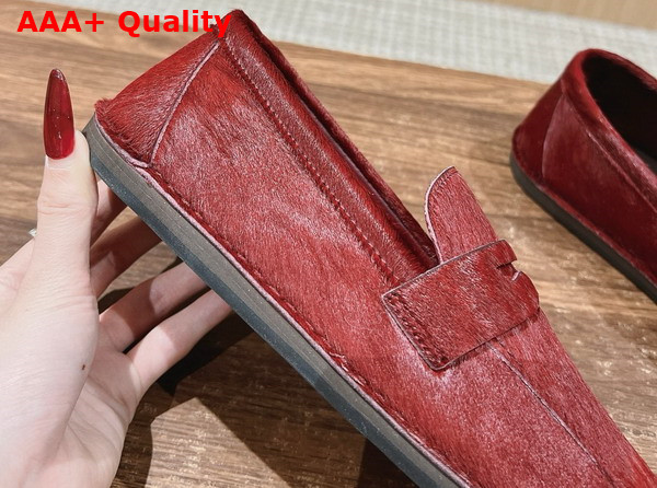 The Row Cary Loafer in Pony Wine Replica