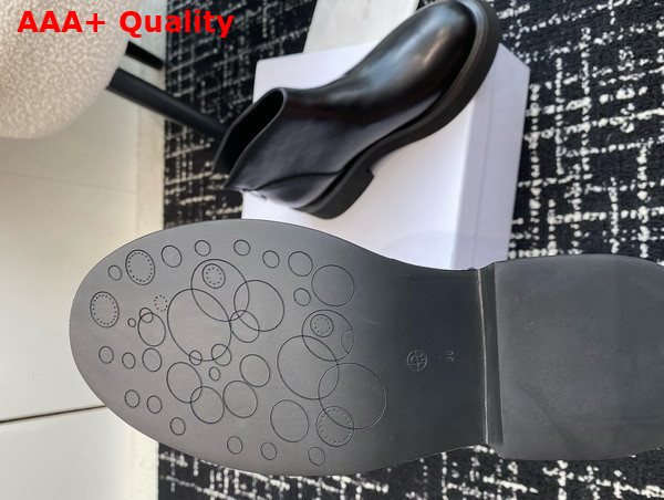 The Row Chelsea Ankle Boot in Black Leather Replica