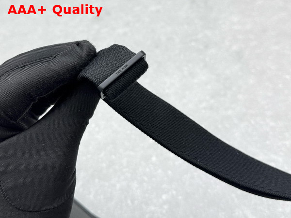 The Row Crossbody Crescent Bag in Leather Black Replica