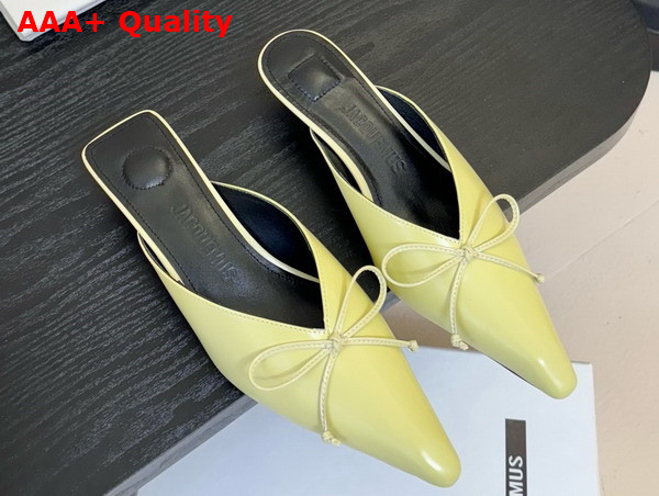 The Row Cubisto Slingbacks in Yellow Glazed Leather Replica