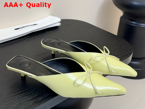 The Row Cubisto Slingbacks in Yellow Glazed Leather Replica