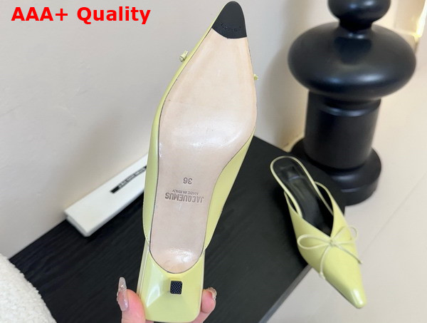 The Row Cubisto Slingbacks in Yellow Glazed Leather Replica