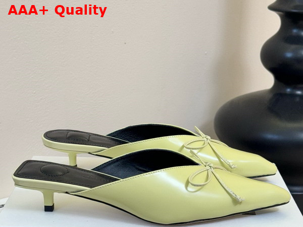 The Row Cubisto Slingbacks in Yellow Glazed Leather Replica