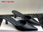 The Row Cybil Mule in Black Leather Replica