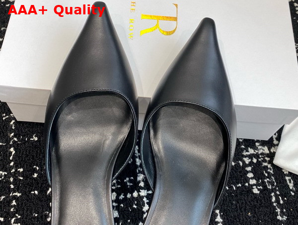 The Row Cybil Mule in Black Leather Replica