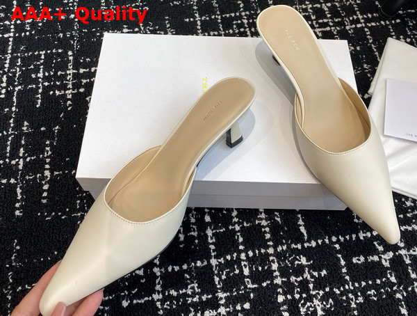The Row Cybil Mule in Off White Leather Replica