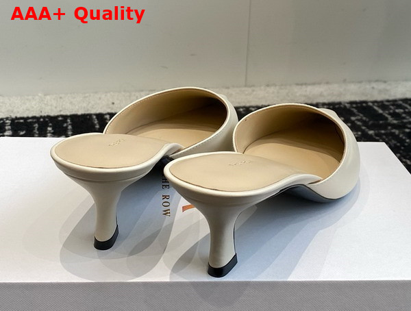 The Row Cybil Mule in Off White Leather Replica
