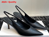 The Row Cybil Pump in Black Leather Replica