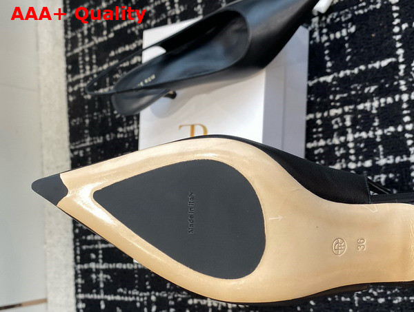 The Row Cybil Pump in Black Leather Replica