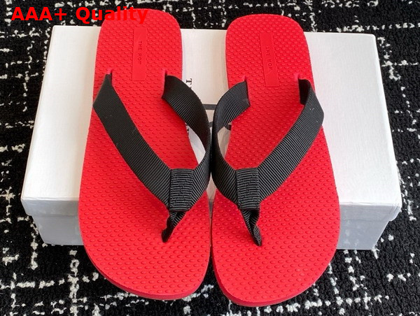 The Row Dune Classic Sandal in Rubber Scarlet Replica