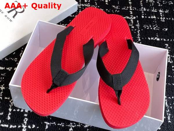 The Row Dune Classic Sandal in Rubber Scarlet Replica
