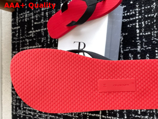 The Row Dune Classic Sandal in Rubber Scarlet Replica