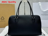 The Row EW Bowling Bag in Black Grained Calfskin Leather Replica