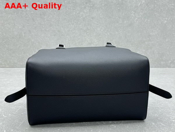 The Row EW Bowling Bag in Black Grained Calfskin Leather Replica