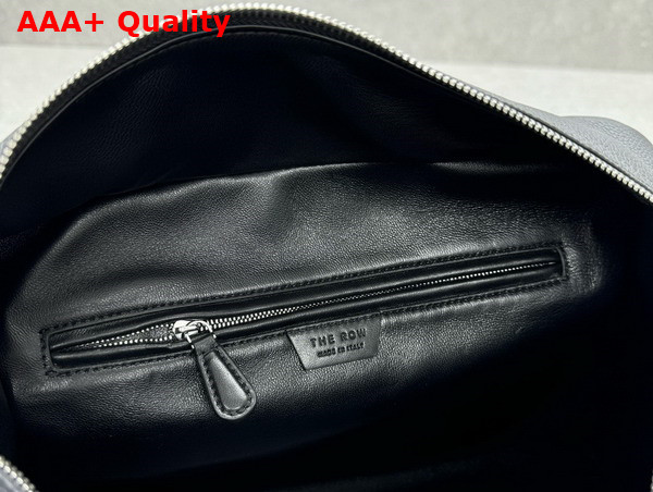 The Row EW Bowling Bag in Black Grained Calfskin Leather Replica