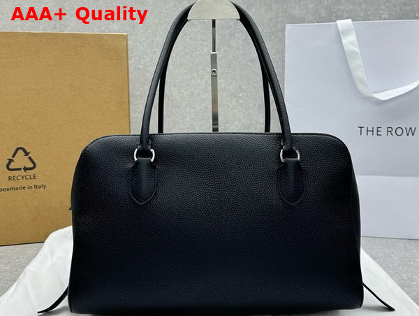 The Row EW Bowling Bag in Black Grained Calfskin Leather Replica