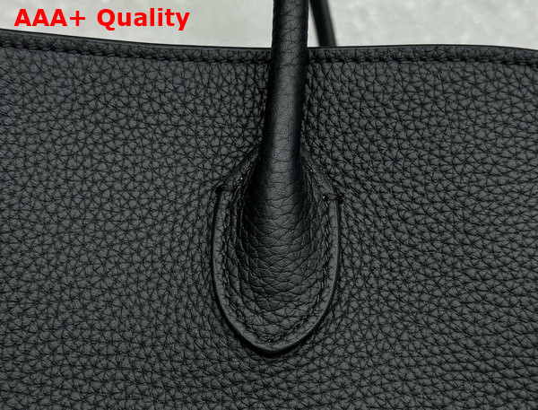 The Row EW Margaux Bag in Black Grained Calfskin Leather Replica