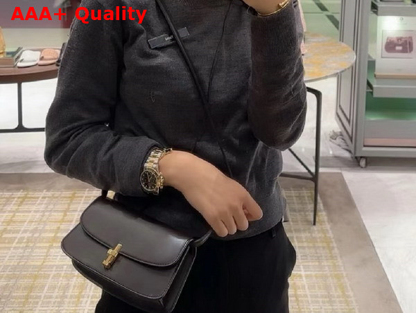 The Row EW Sofia Bag in Black Leather Replica