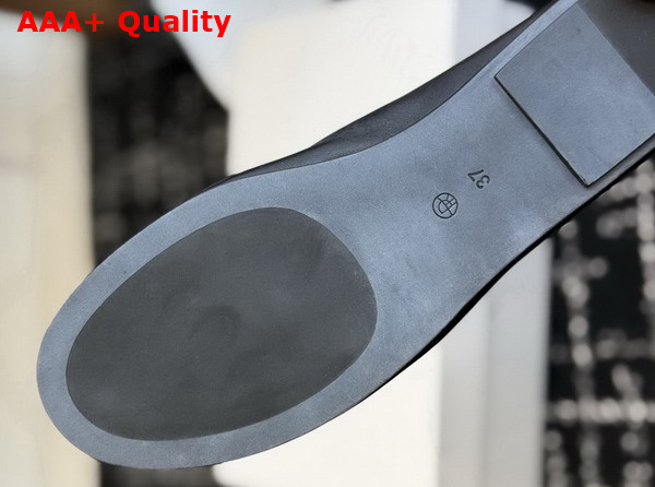 The Row Elastic Ballet Slipper in Black Smooth Nappa Leather Replica