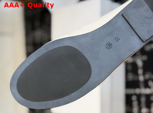 The Row Elastic Ballet Slipper in Milk Smooth Nappa Leather Replica