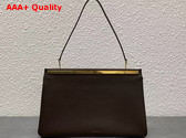 The Row Elise Bag in Dark Brown Velvety Calfskin Leather Replica