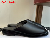 The Row Emi Mule in Black Leather Replica