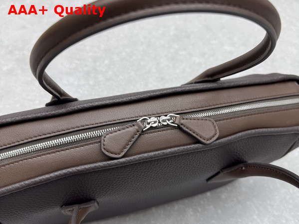 The Row Ewa Handbag in Deep Brown Leather Replica