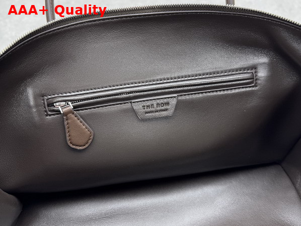 The Row Ewa Handbag in Deep Brown Leather Replica