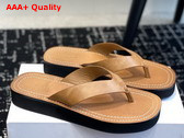 The Row Ginza Sandal in Caramel Leather Replica