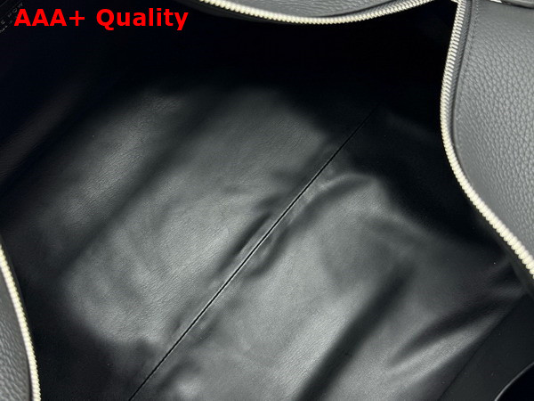 The Row Gio Duffle Bag in Black Full Grain Leather Replica