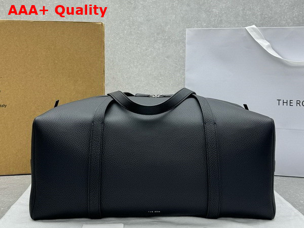 The Row Gio Duffle Bag in Black Full Grain Leather Replica
