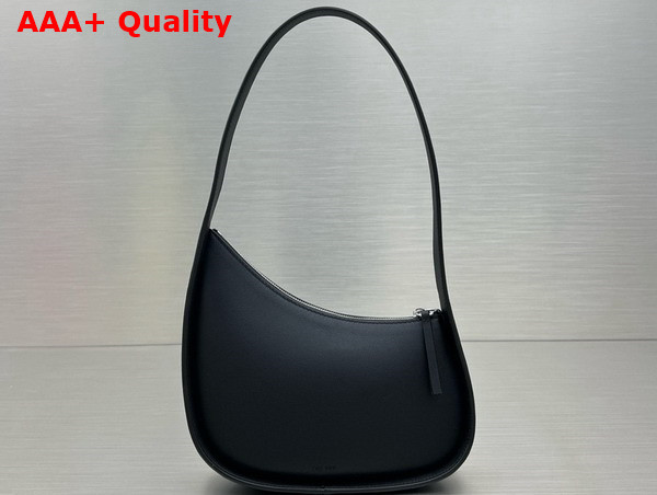 The Row Half Moon Bag in Black Leather Replica