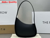 The Row Half Moon Bag in Black Leather Replica