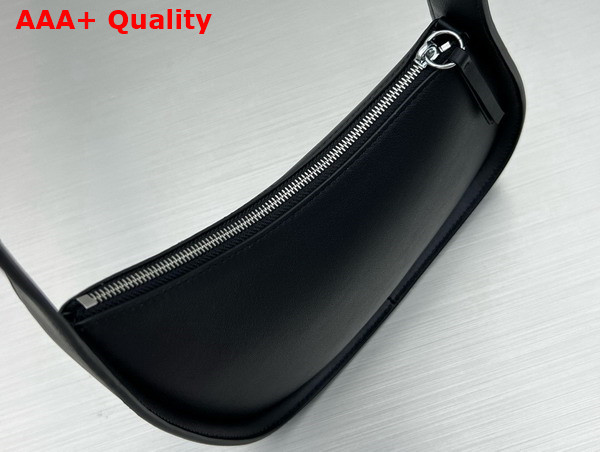 The Row Half Moon Bag in Black Leather Replica