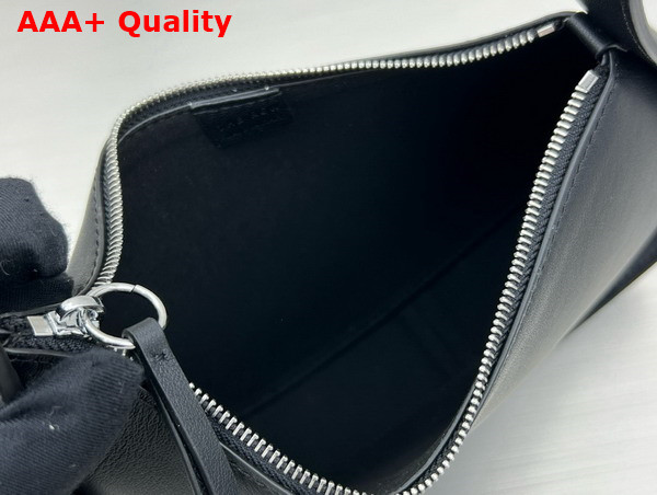 The Row Half Moon Bag in Black Leather Replica