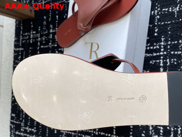 The Row Helena Flip Flop Acero Leather Replica