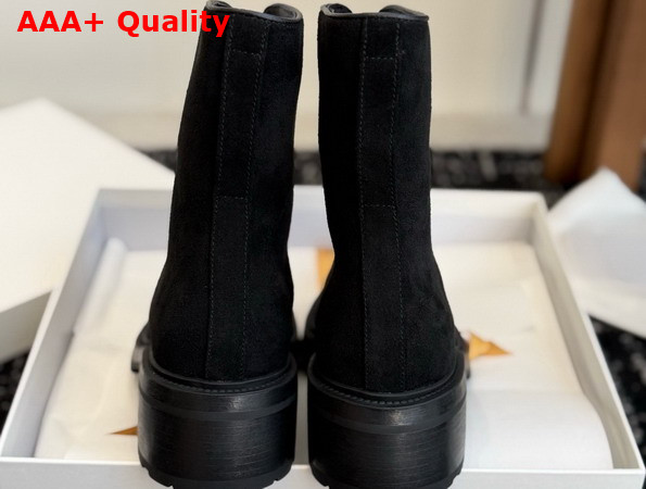 The Row Hike Boot Black Structured Calfskin Suede Replica