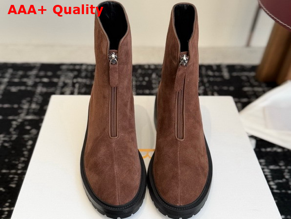 The Row Hike Boot Brown Structured Calfskin Suede Replica