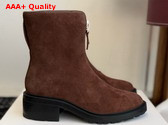 The Row Hike Boot Brown Structured Calfskin Suede Replica